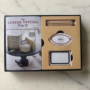 Cheese Tasting Party Kit with flavor info & cheese cards with toothpicks NWT